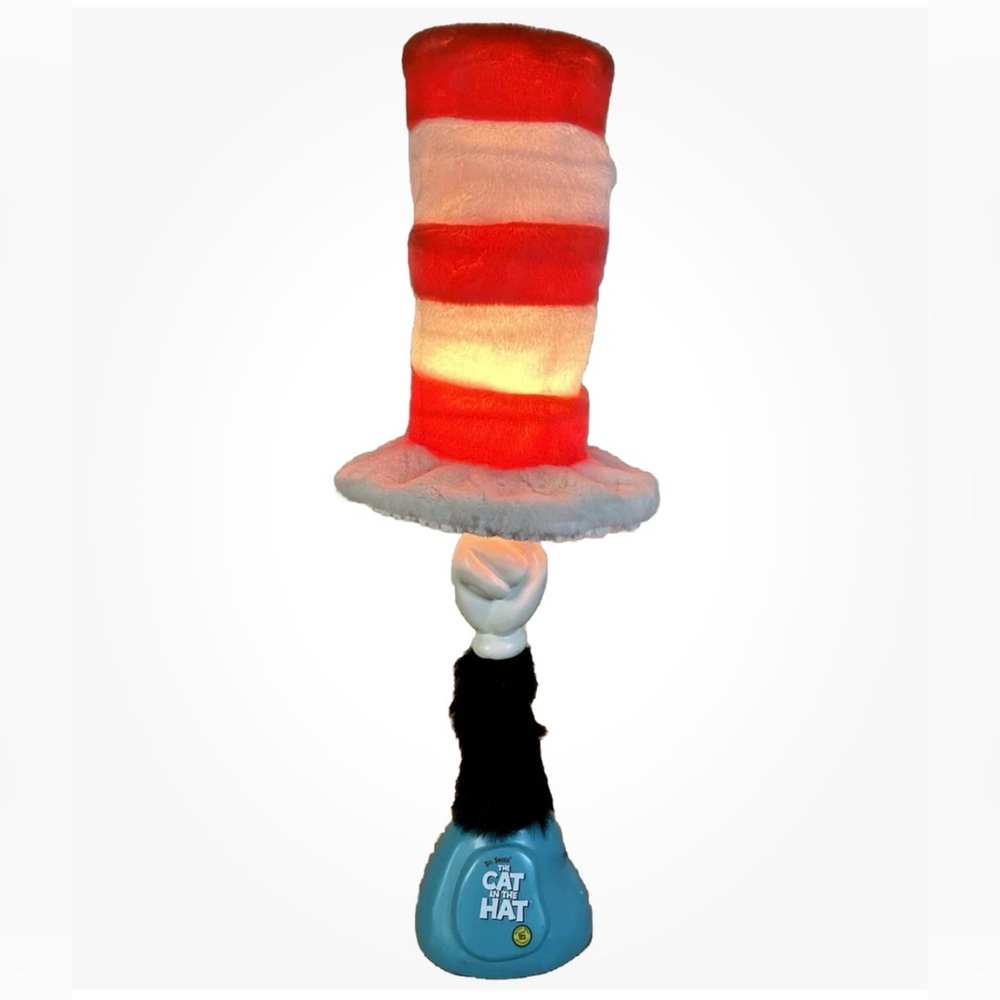 Dr. Seuss Red and White Striped Hat Table Lamp